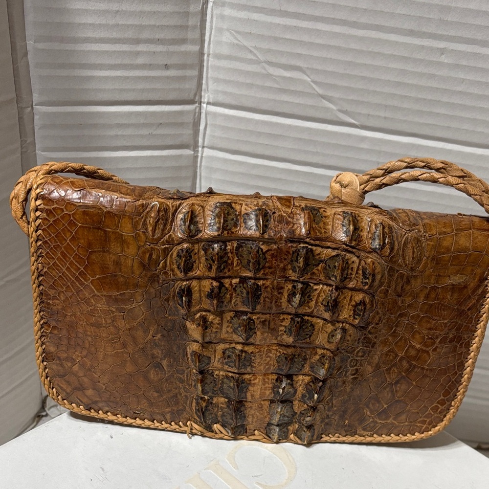 Horn back crocodile skin crossbody/shoulder bag. Preowned but not used